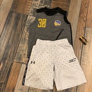 SC Steph Curry Jersey  and basketball shorts